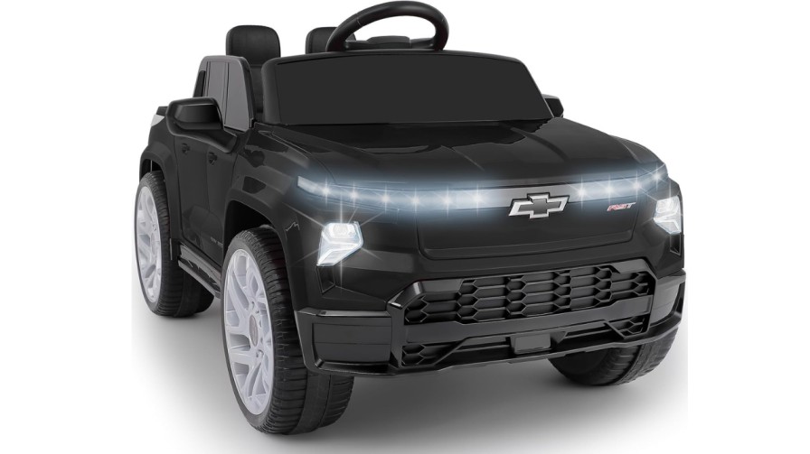 black chevy silverado power wheels 12v