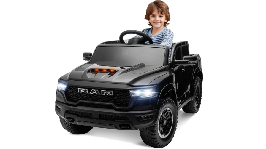 black chevy silverado power wheels 12v